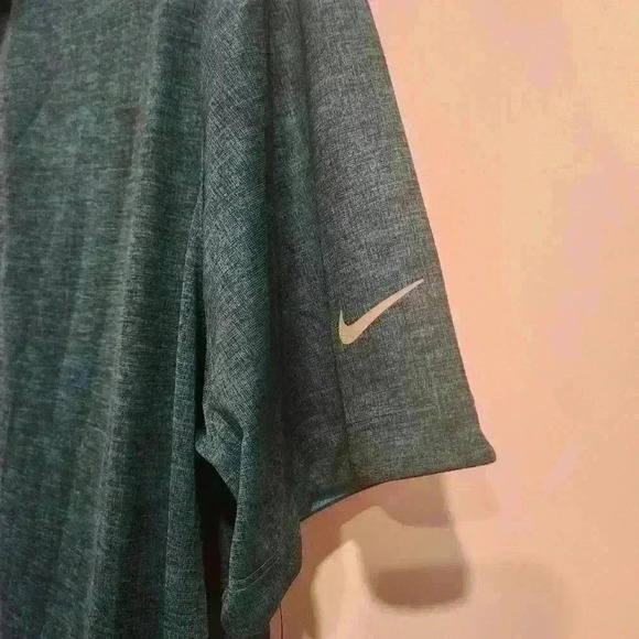 Nike Golf Dri-Fit Stay-Cool Short Sleeve Crosshatch Polo Shirt "Blustery Navy" - Picture 13 of 16